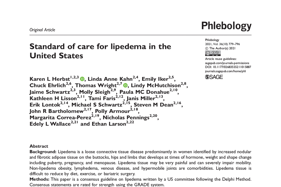 Standard of care for lipedema in the United States